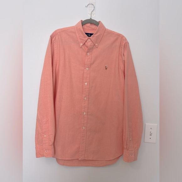 NWOT Men’s Ralph Lauren Cotton Oxford Button Up Shirt in Salmon -… - Picture 5 of 10